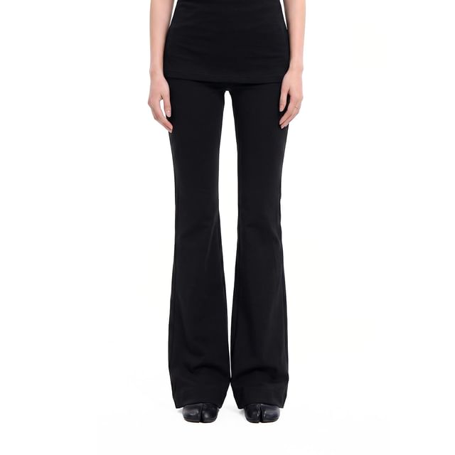 AXEN-Low Rise Plain Flared Pants