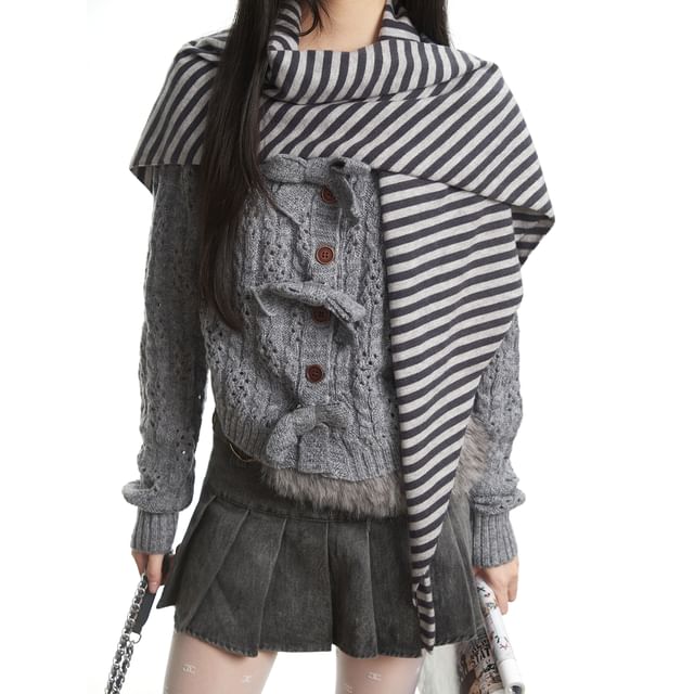 AXEN-Striped Scarf