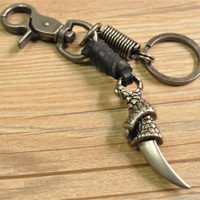 BABLIBU-Fang Alloy Leather Keyring