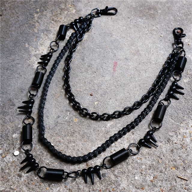 BABLIBU-Studded Layered Alloy Pants Chain