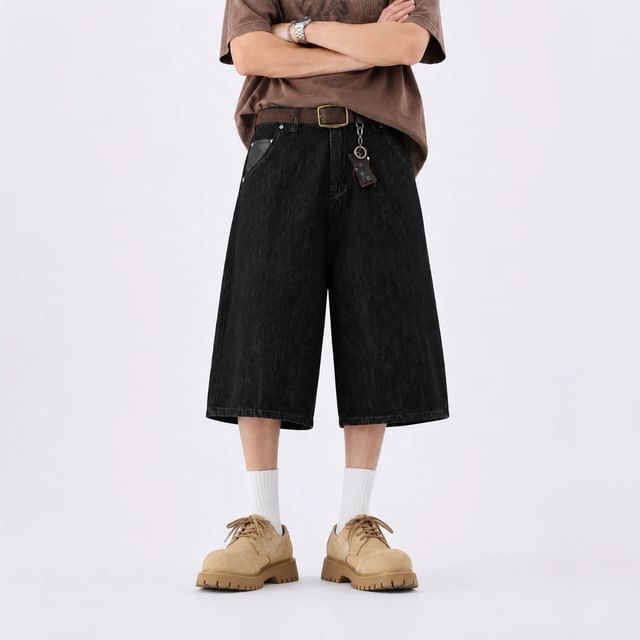 Banash-Mid Rise Washed Jorts
