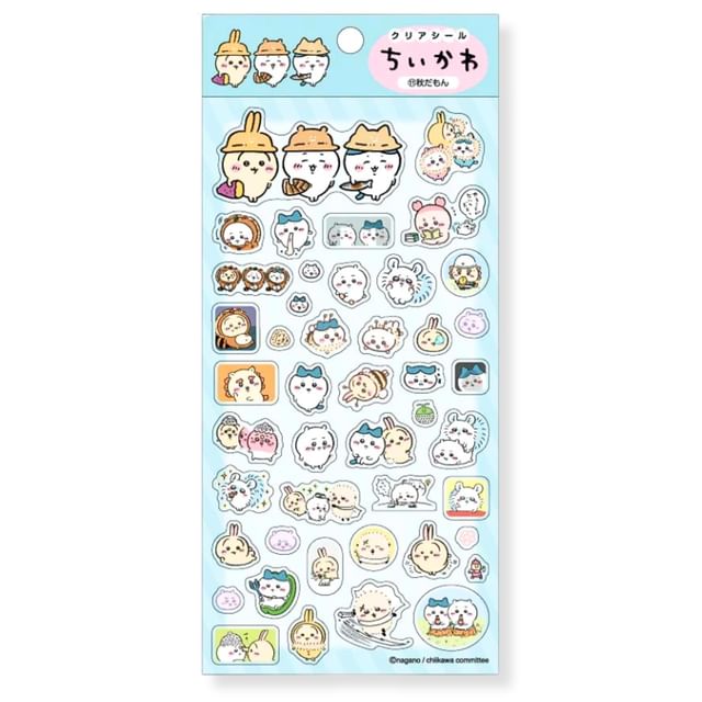Bandai-Chiikawa Clear Sticker Autumn
