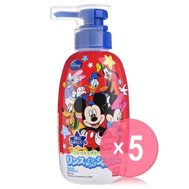 Bandai-Disney Mickey Mouse Rinse In Pump Shampoo 5pcs Bundle Set
