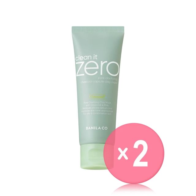 BANILA CO-Clean It Zero Charcoal Capsule Pore Clay Mask 2pcs Bundle Set