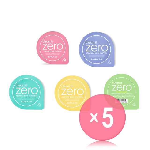 BANILA CO-Clean It Zero Cleansing Balm Trial Size - 5 Types 5pcs Bundle Set