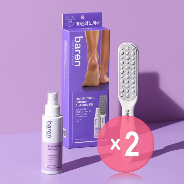 baren-Foot Callus Eraser Home Set 2pcs Bundle Set