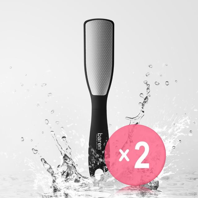 baren-Magic Stainless Foot File Two-Way Type 2pcs Bundle Set