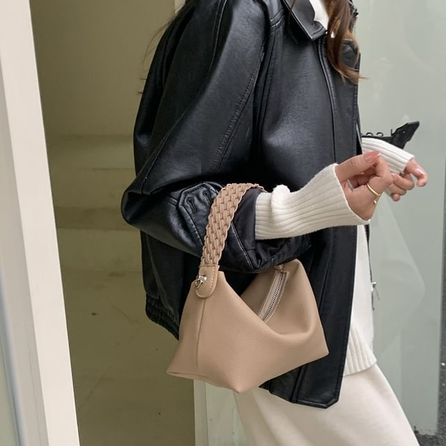 Basaran-Braided Strap Crossbody Shoulder Bag