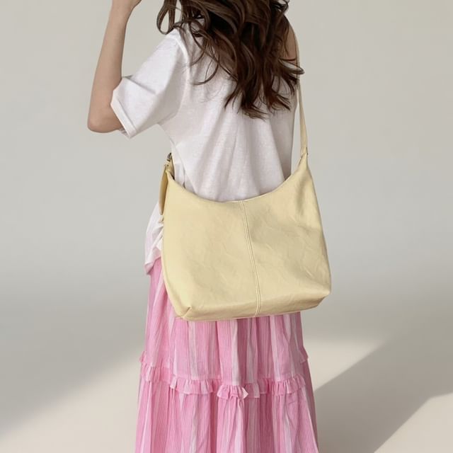 Basaran-Buckled Faux Leather Tote Bag