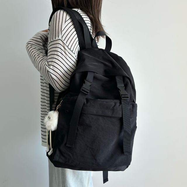 Basaran-Buckled Multi-Pocket Backpack