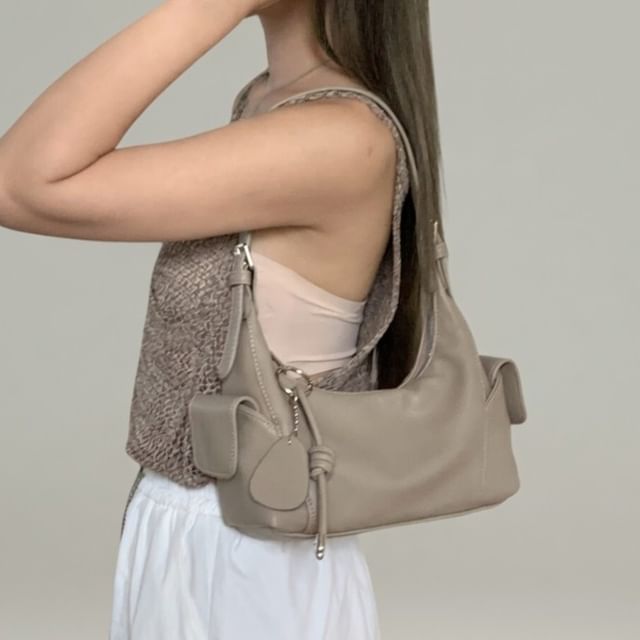 Basaran-Canvas Plain Hobo Bag