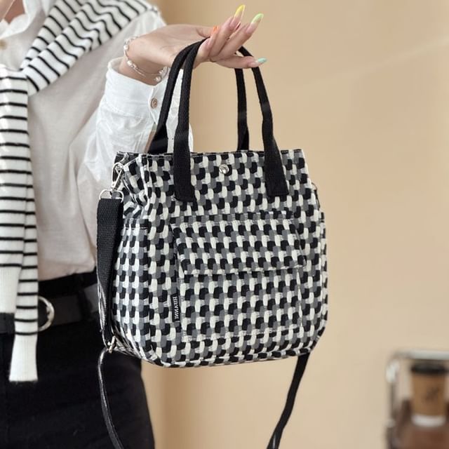 Basaran-Color Block Tote Bag