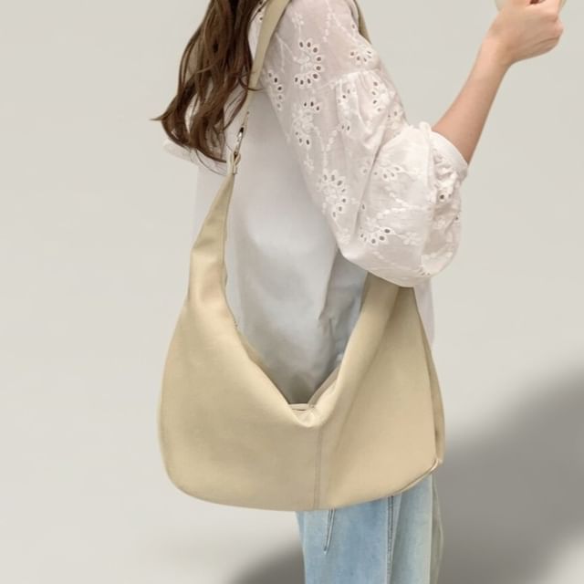 Basaran-Faux Leather Hobo Shoulder Bag