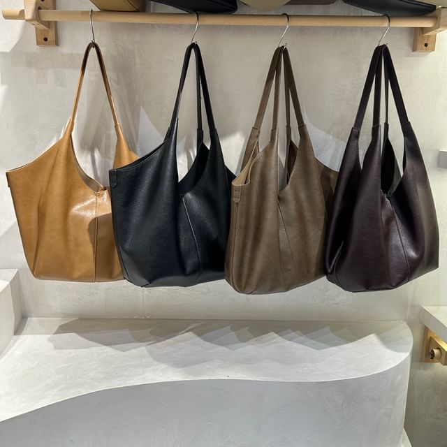 Basaran-Faux Leather Tote Bag