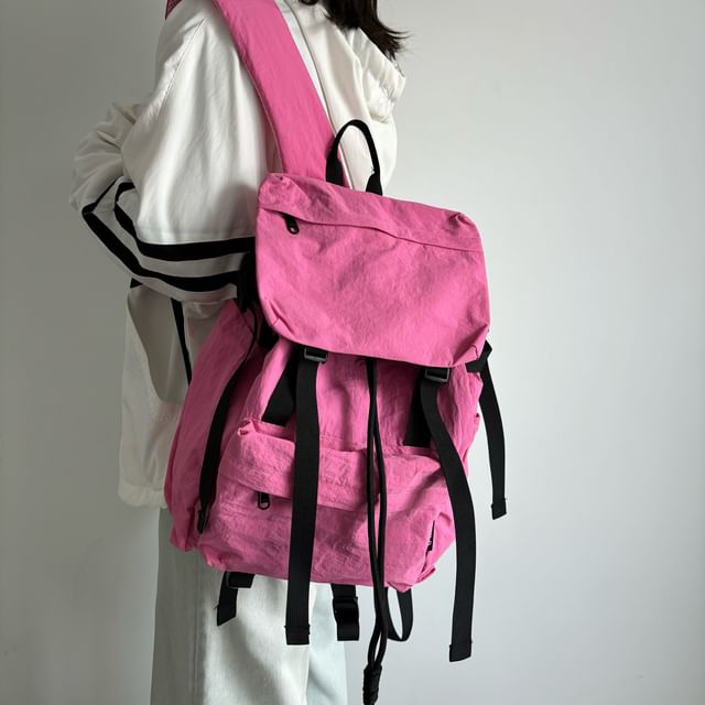 Basaran-Plain Multi-Pocket Backpack