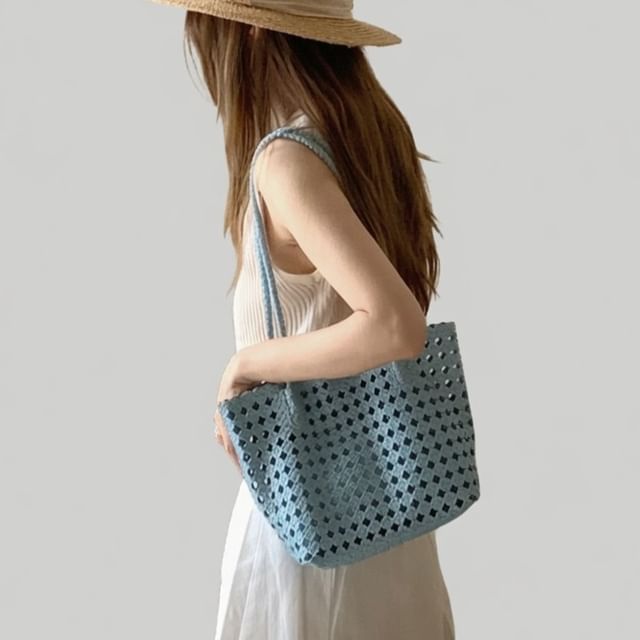 Basaran-Woven Perforated Tote Bag