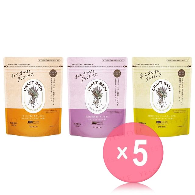 BATHCLIN-Craft Bath Salt 5pcs Bundle Set