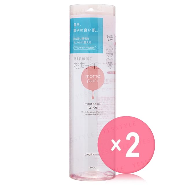 BCL-Momo Puri Peach Moist Barrier Lotion Regular Type 2pcs Bundle Set