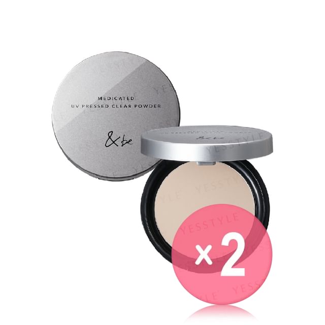 be-Medicated UV Pressed Clear Powder SPF 50 PA 2pcs Bundle Set