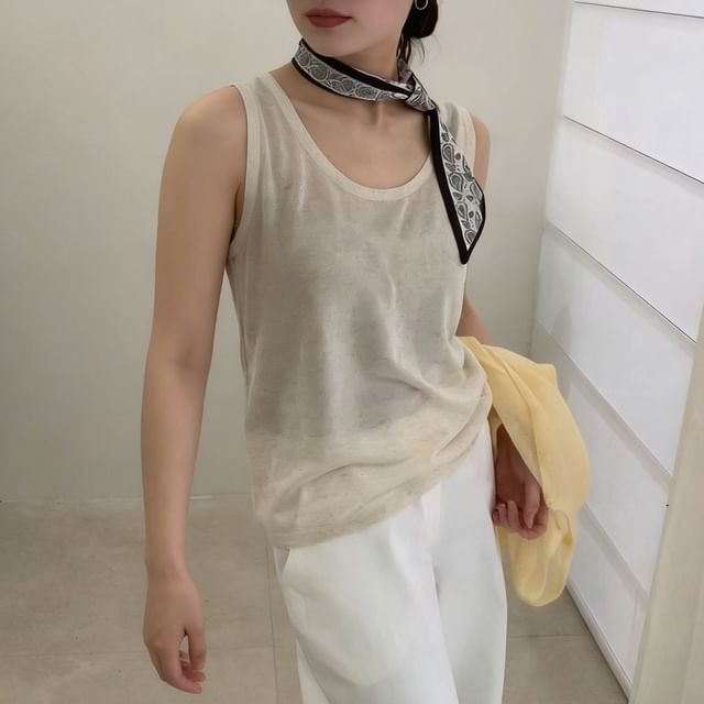 Beaustreet-Crewneck Striped Sweater Vest