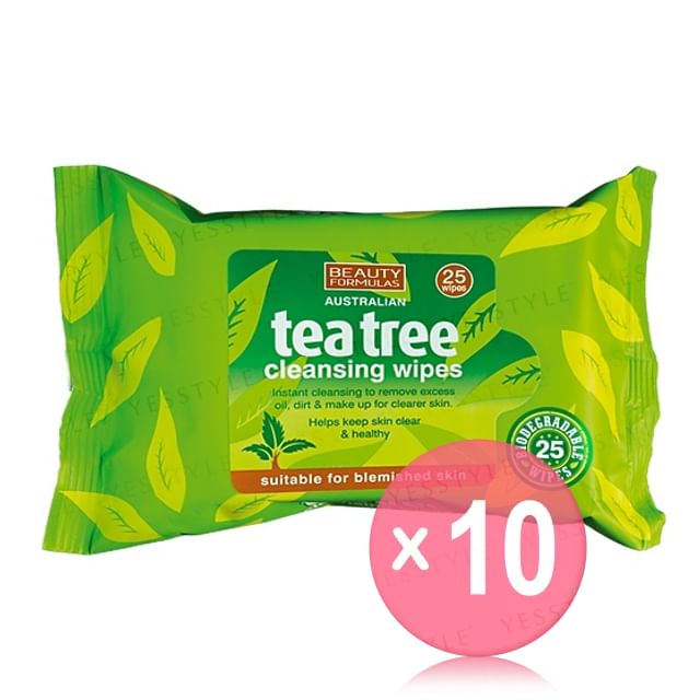 Beauty Formulas-Tea Tree Cleansing Wipes 10pcs Bundle Set
