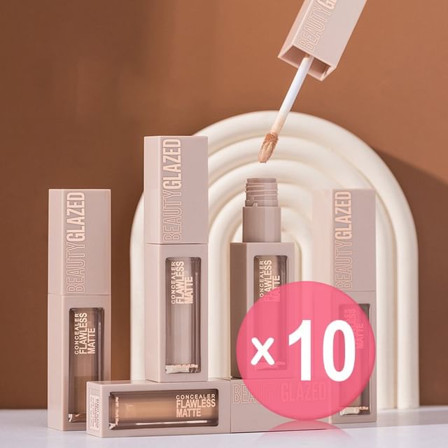 BEAUTY GLAZED-Flawless Matte Concealer - 10 Shades 10pcs Bundle Set