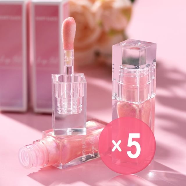BEAUTY GLAZED-Temperature-Changing Pearlescent Lip Gloss 5pcs Bundle Set