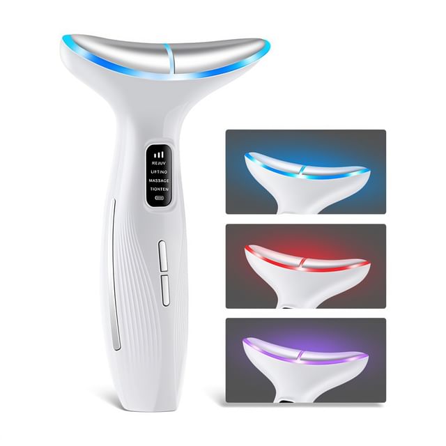 Beautyronics-Appareil de massage et luminothérapie du visage à microcourant rechargeable en USB