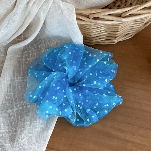 BeDaisy-Organza Dotted Scrunchie
