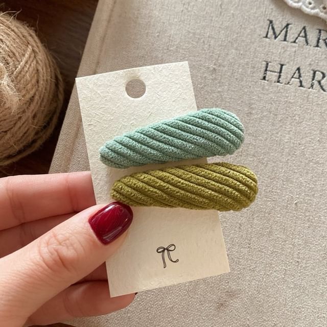 BeDaisy-Plain Hair Clip Set