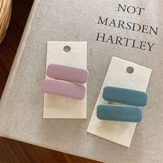 BeDaisy-Rectangle Plain Hair Clip