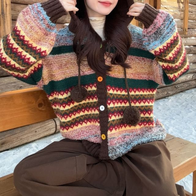 Beem-Melange Hood Cardigan