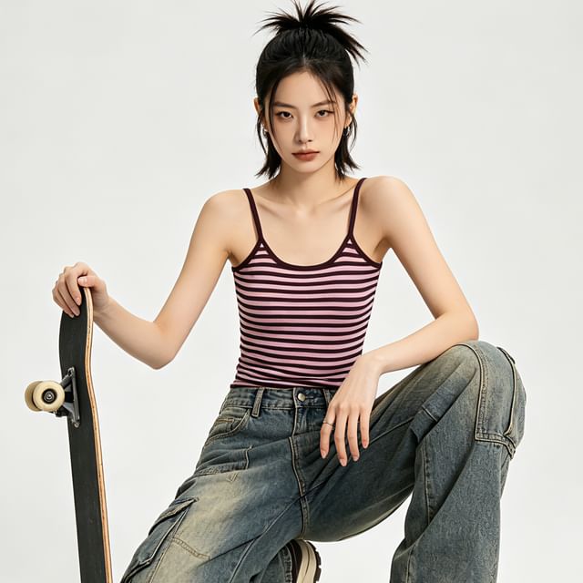 BERAN STUDIO-Striped Camisole Top