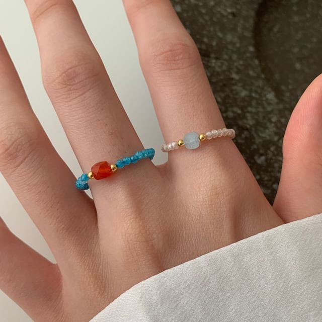 Betsuno-Faux Gemstone Bead Bracelet