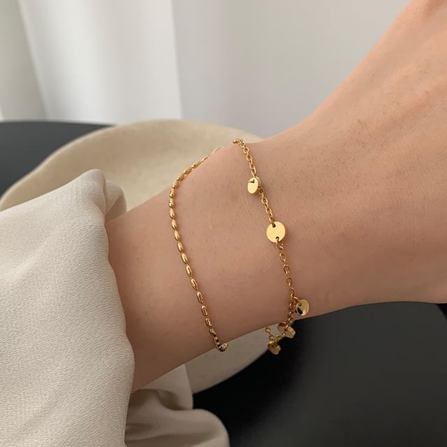 Betsuno-Layered Chain Bracelet