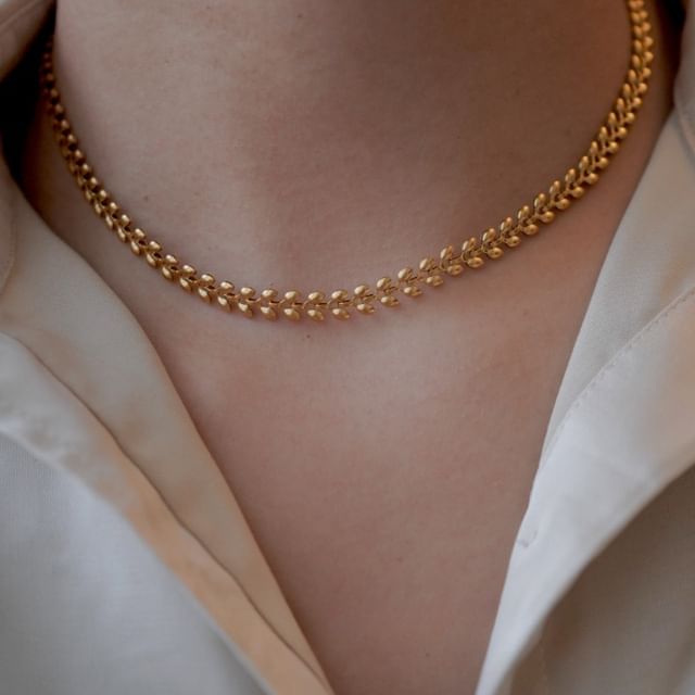 Betsuno-Wheat Stainless Steel Choker