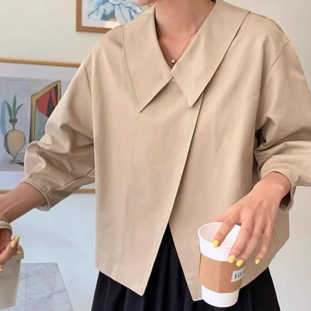 Bigfol-Puff-Sleeve Button-Up Jacket