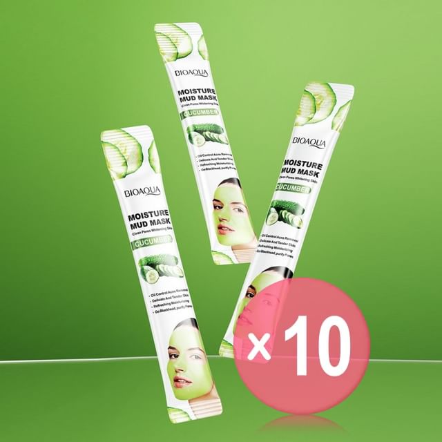 BIOAQUA-Cucumber Moisture Mud Mask 10pcs Bundle Set