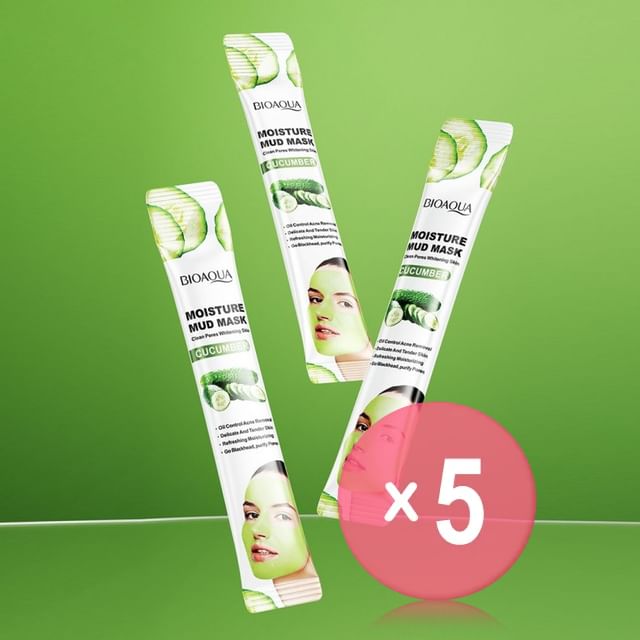 BIOAQUA-Cucumber Moisture Mud Mask 5pcs Bundle Set