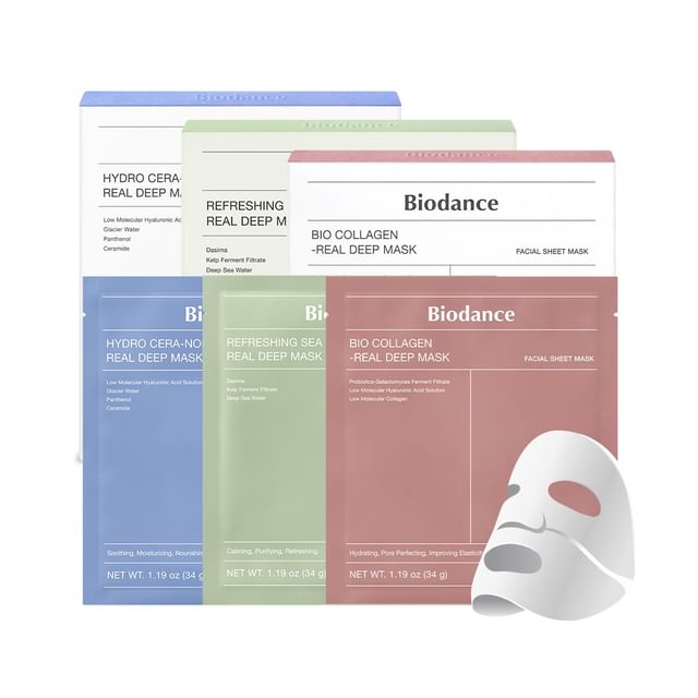 Biodance - Bundle: Bio Collagen - Real Deep Mask Set + Refreshing