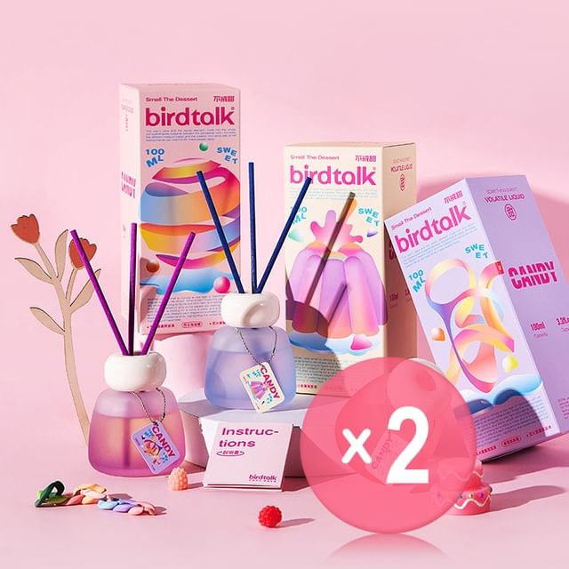 birdtalk-Sweet Candy Series Fragrance Diffuser - 6 Flavors 2pcs Bundle Set