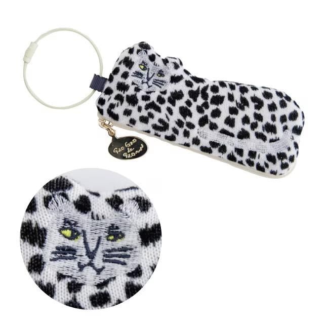 BISQUE-Animal Mini Zipper Pouch White-1 Pz