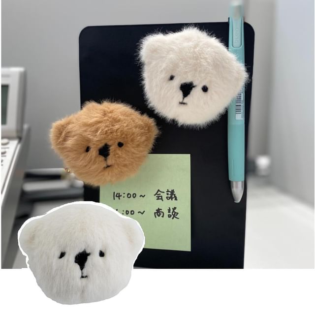 BISQUE-Bear syoyukuma Plush Magnet White-1 Pc