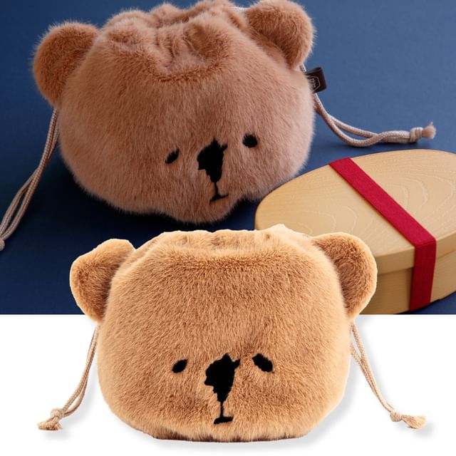 BISQUE-Bear syoyukuma Soy Sauce Plush Drawstring Bag