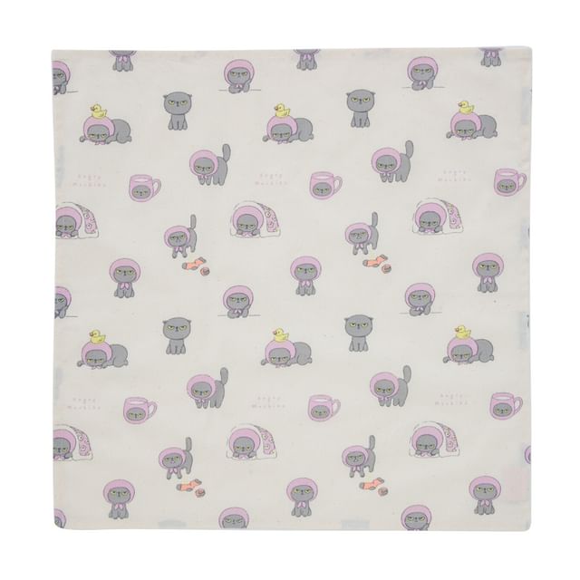 BISQUE-Cat Angry Machiko Large Handkerchief