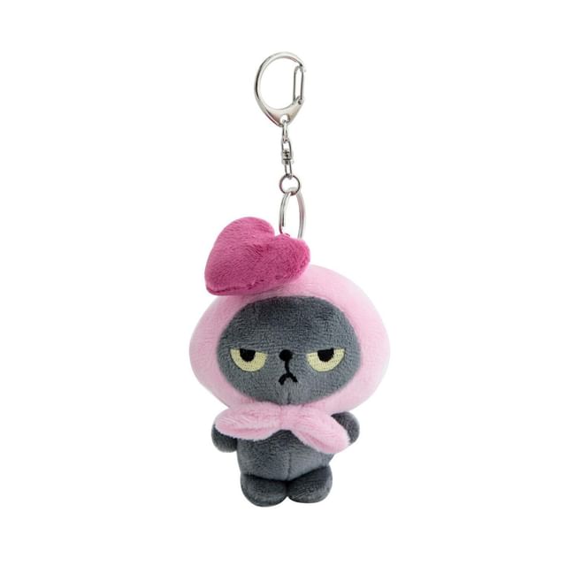 BISQUE-Cat Angry Machiko Plush Bag Charm Heart