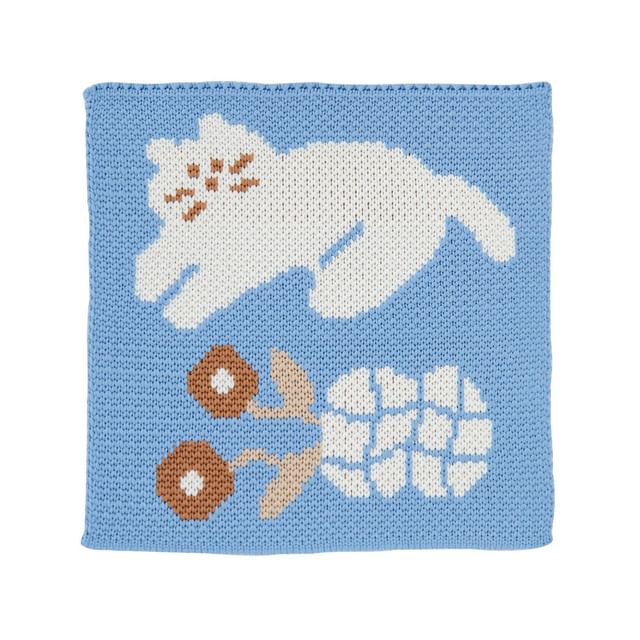 BISQUE-Cat Knitted Coaster