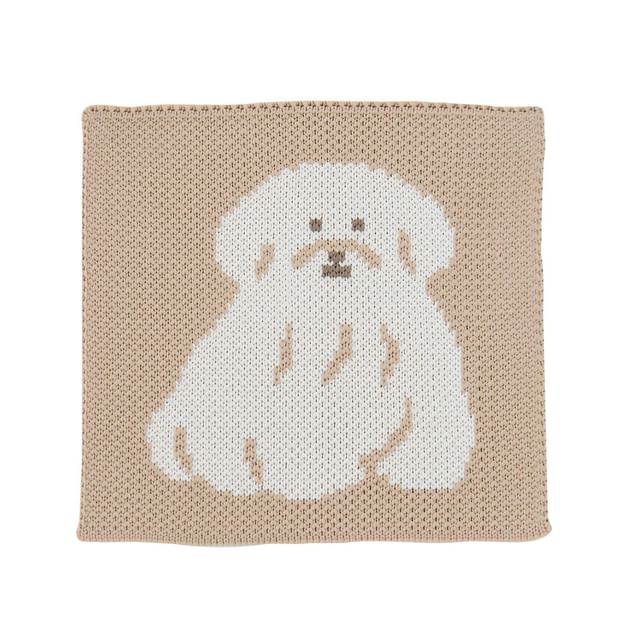 BISQUE-Dog Knitted Coaster