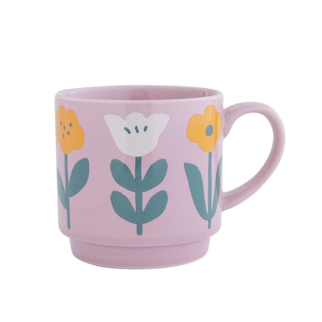 BISQUE-Flower Ceramic Drinking Cup