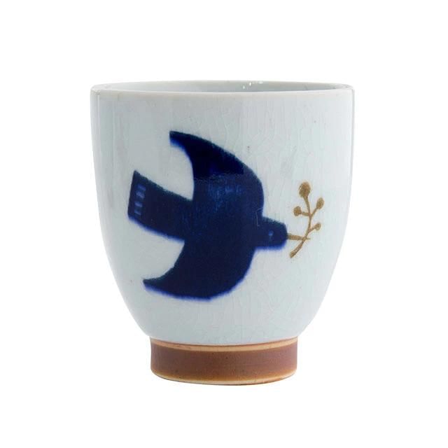 BISQUE-Hasami Ware Kukka Lokki Ceramic Tea Cup Navy